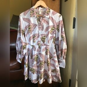 Desmond & Dempsey H&M banana leaf shirt dress